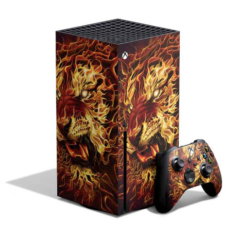 Fire Tiger by Tom Wood Xbox Series X Skins